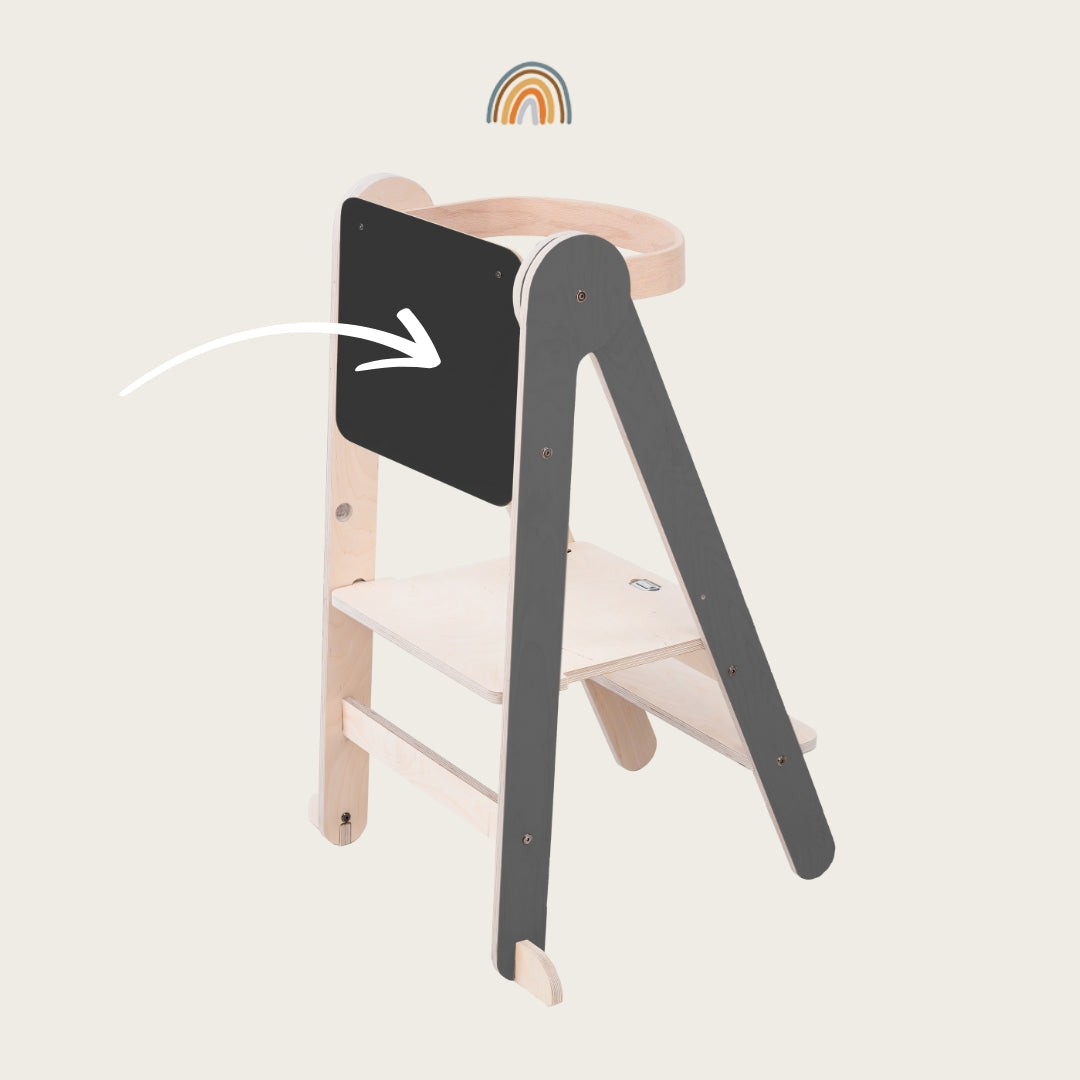 Mega Set | Lernturm klappbar mit Blackboard & Kletterdreieck