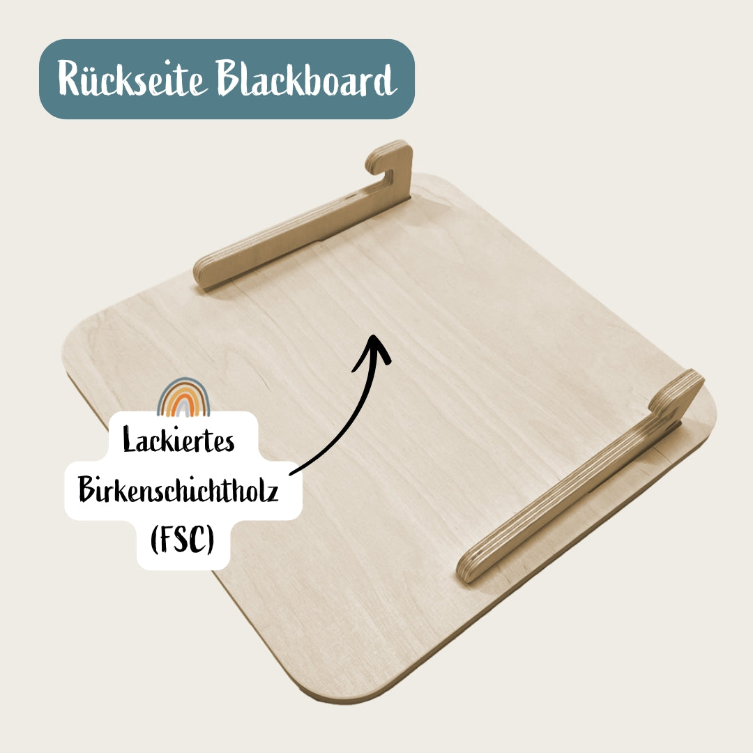 Blackboard für Lernturm klappbar | Natur & Grau