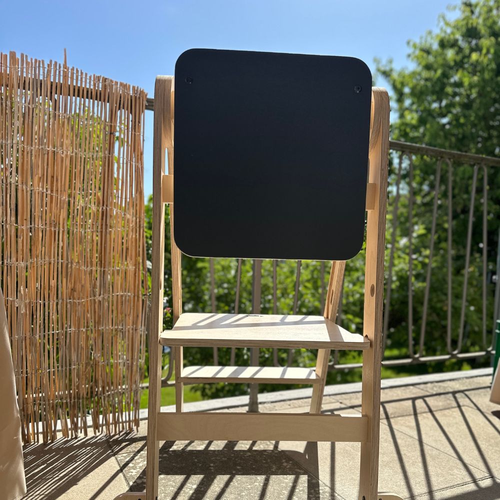 Blackboard für Lernturm klappbar | Natur & Grau