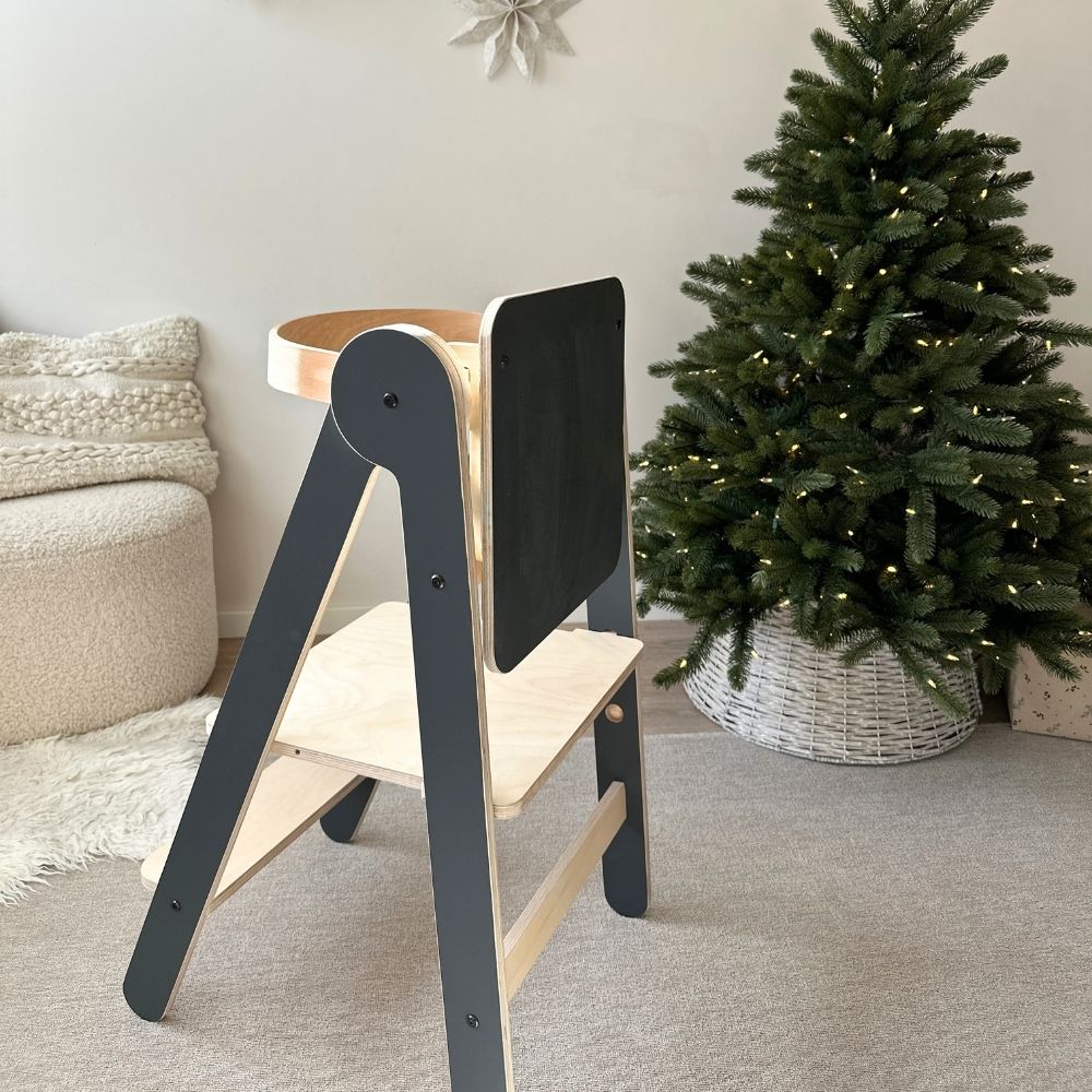 Blackboard für Lernturm klappbar | Natur & Grau