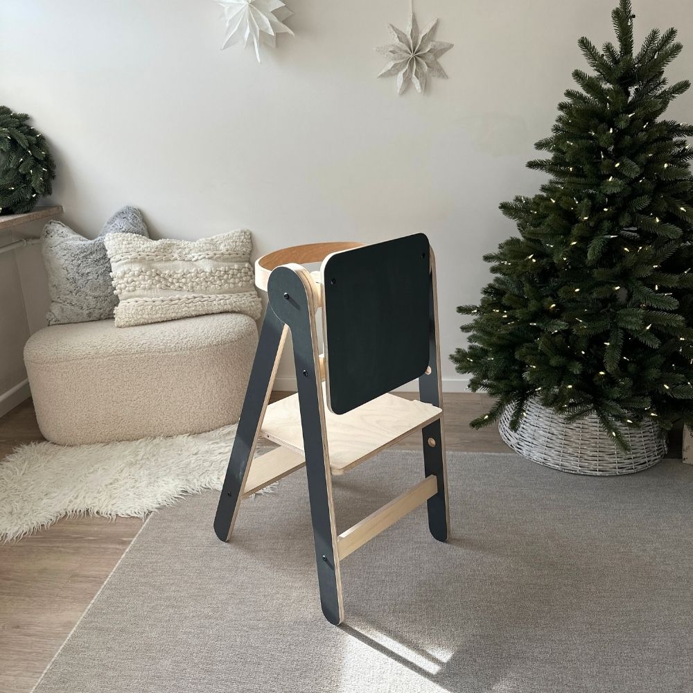 Blackboard für Lernturm klappbar | Natur & Grau