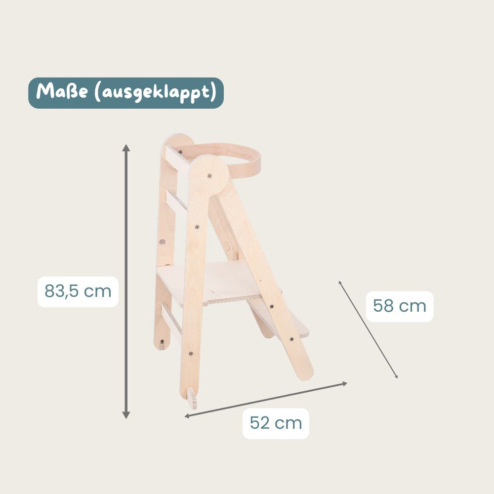 Kreativset: Lernturm klappbar natur & Kreativsand 900g