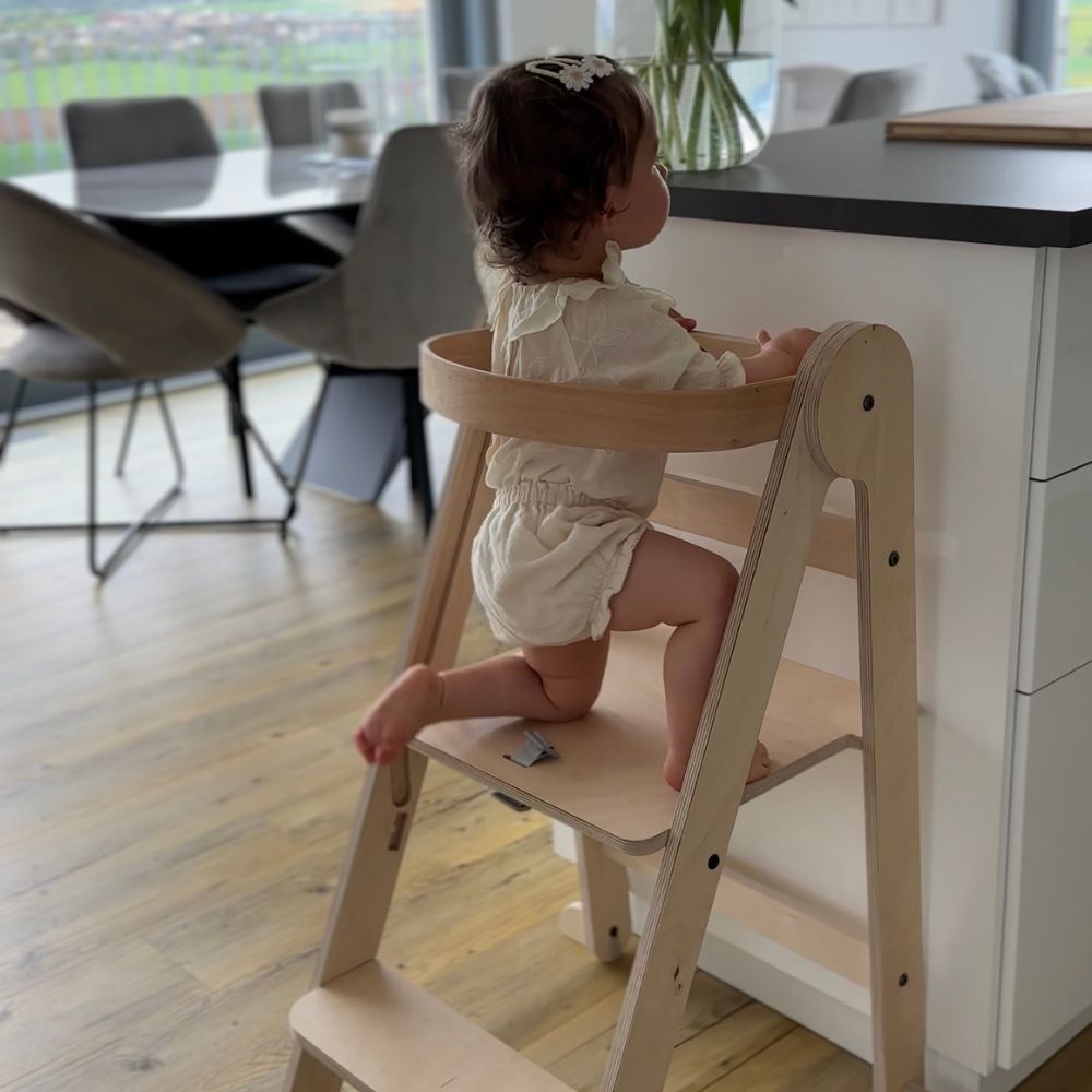 Kreativset: Lernturm klappbar natur & Kreativsand 900g