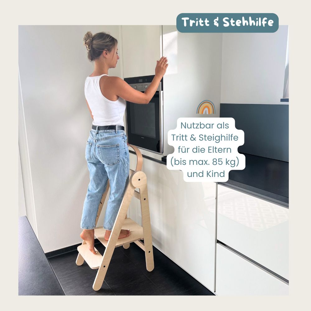 Kreativset: Lernturm klappbar natur & Kreativsand 900g