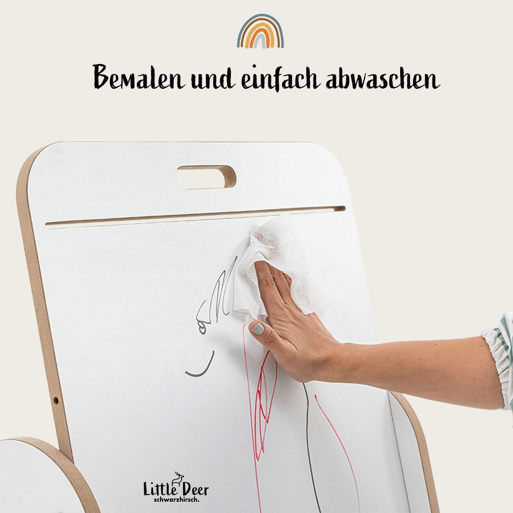 Montessori Maltisch Kinder und Kreativtisch Kinder mit Stuhl