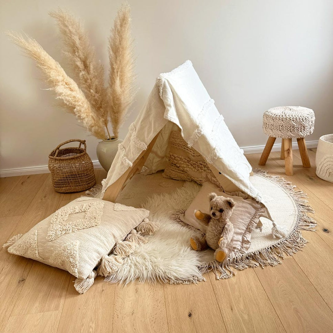 Lernturm klappbar natur und Kletterdreieck im Set