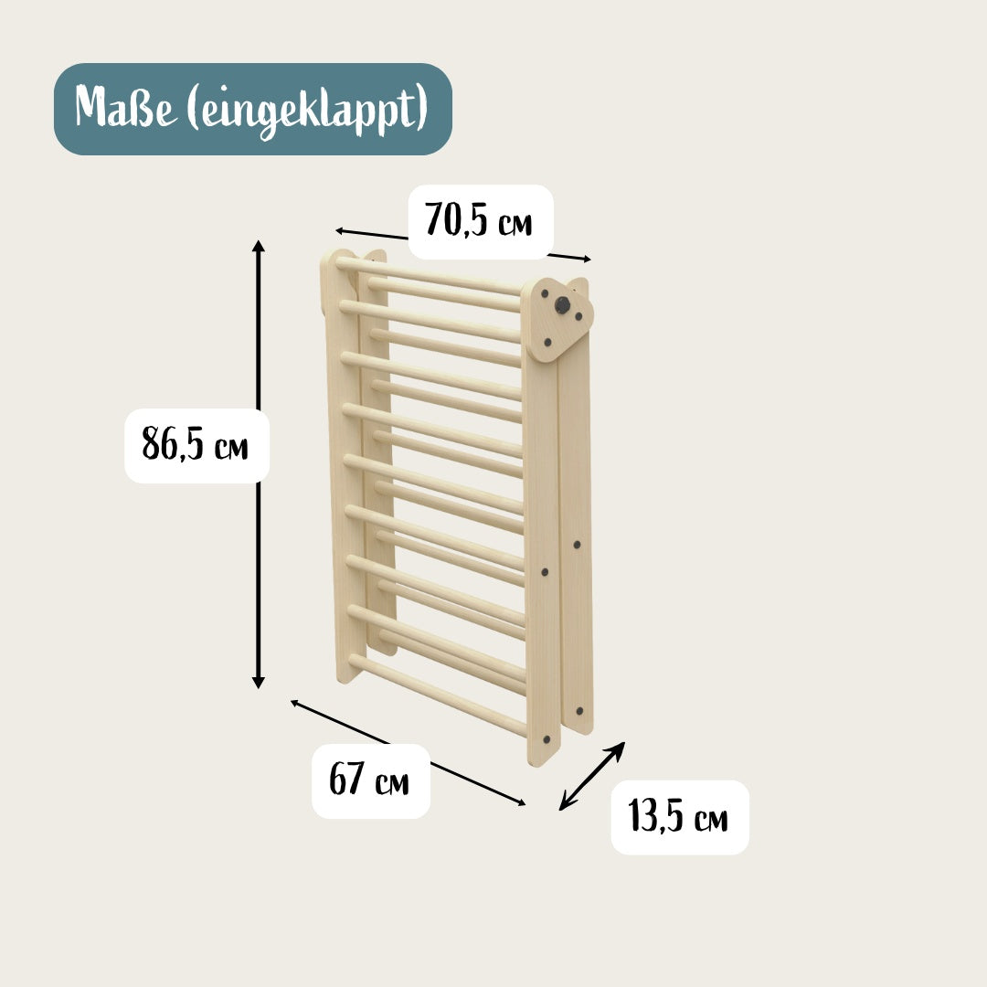Großes Montessori Kletterdreieck mit Rutsche & Kletterleiter