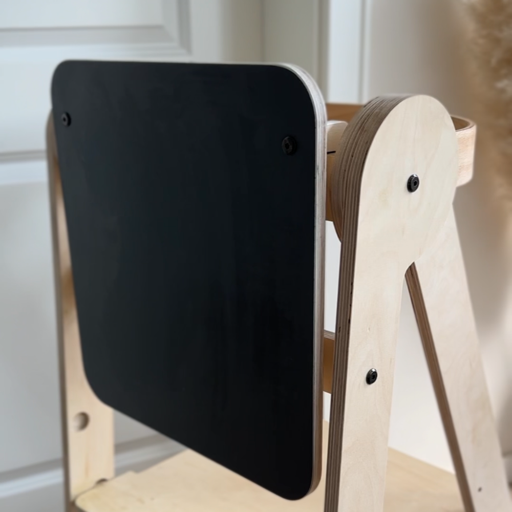 Blackboard für Lernturm klappbar | Natur & Grau