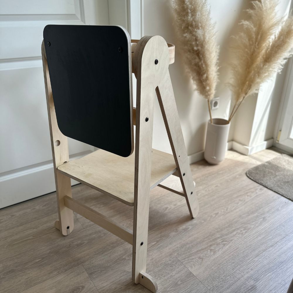 Blackboard für Lernturm klappbar | Natur & Grau