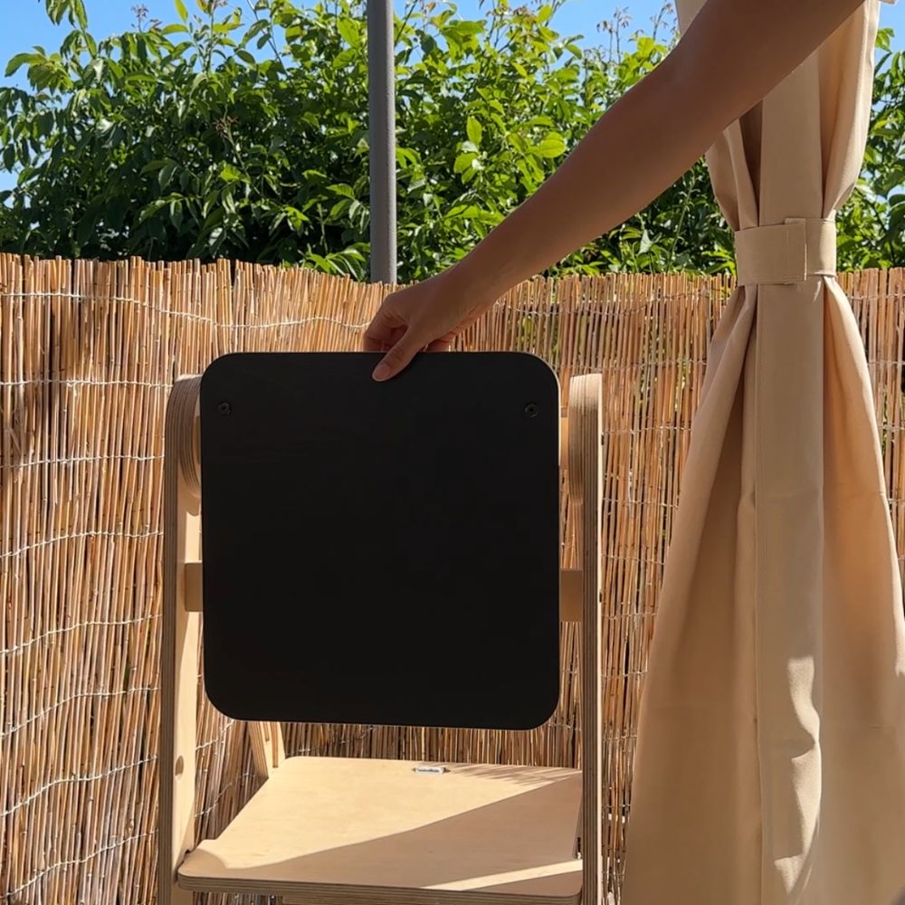 Blackboard für Lernturm klappbar | Natur & Grau