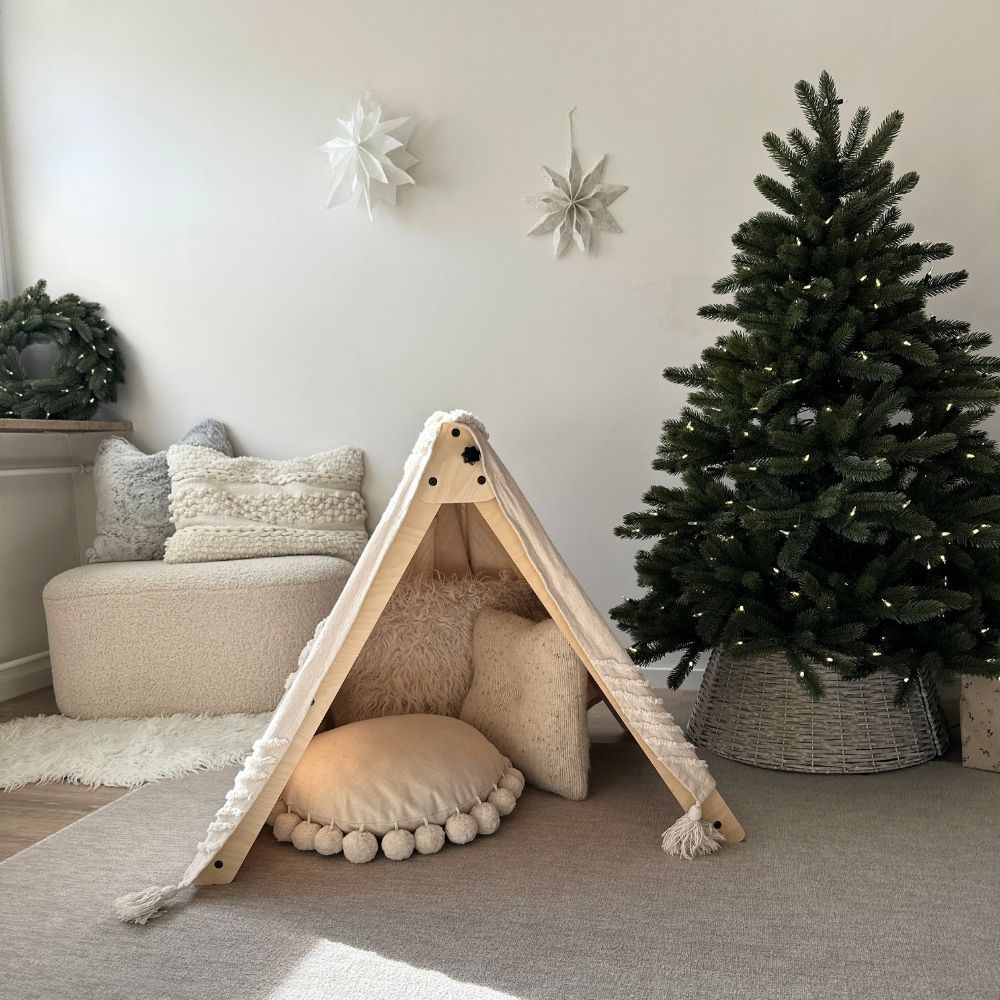 Großes Montessori Kletterdreieck mit Rutsche & Kletterleiter