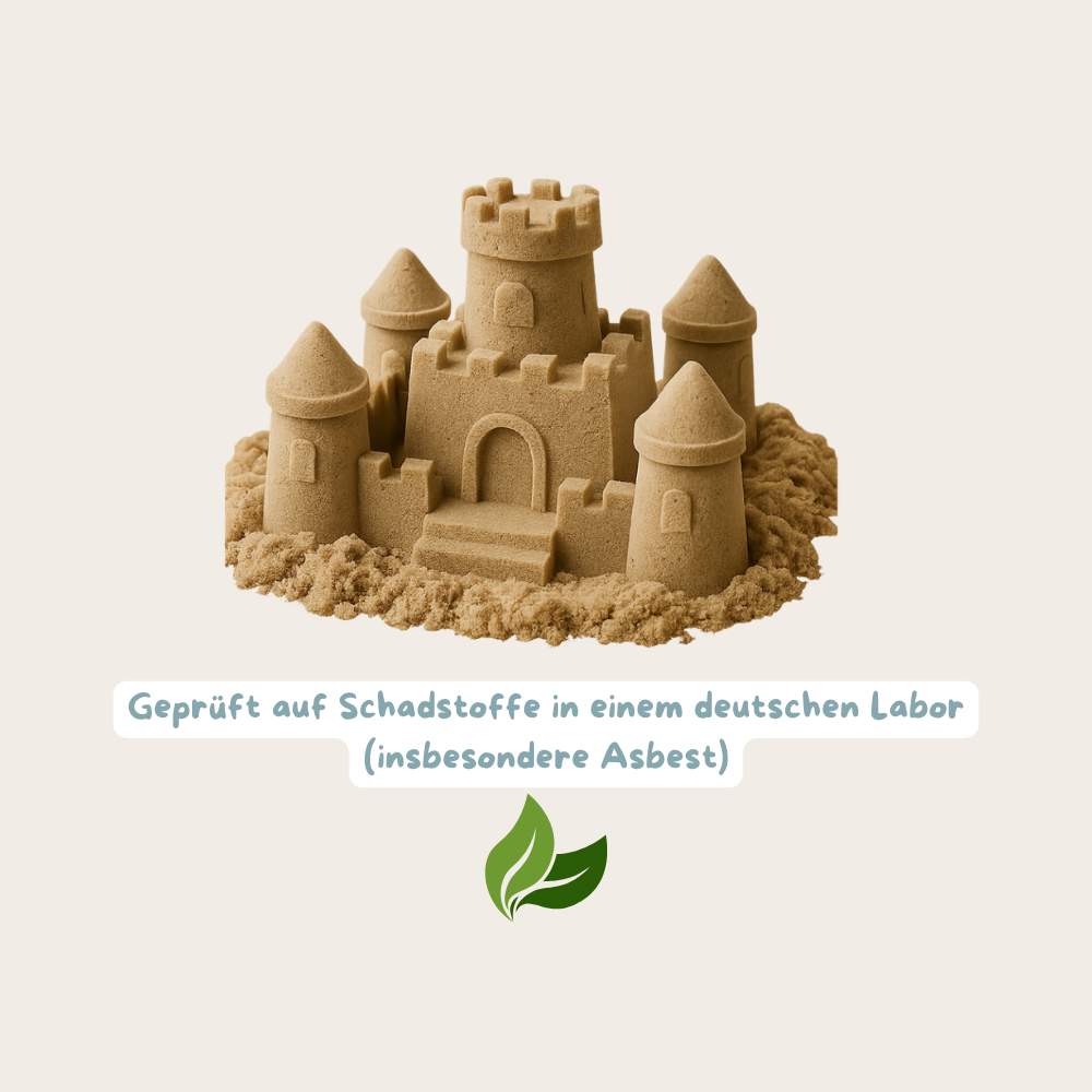 Kreativ Sand inkl. Burgen Baustein | formbarer, kinetischer Spielsand | 900g