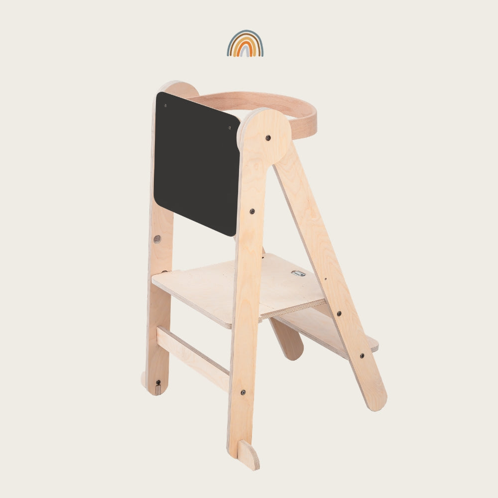 Set - Lernturm klappbar natur mit Blackboard