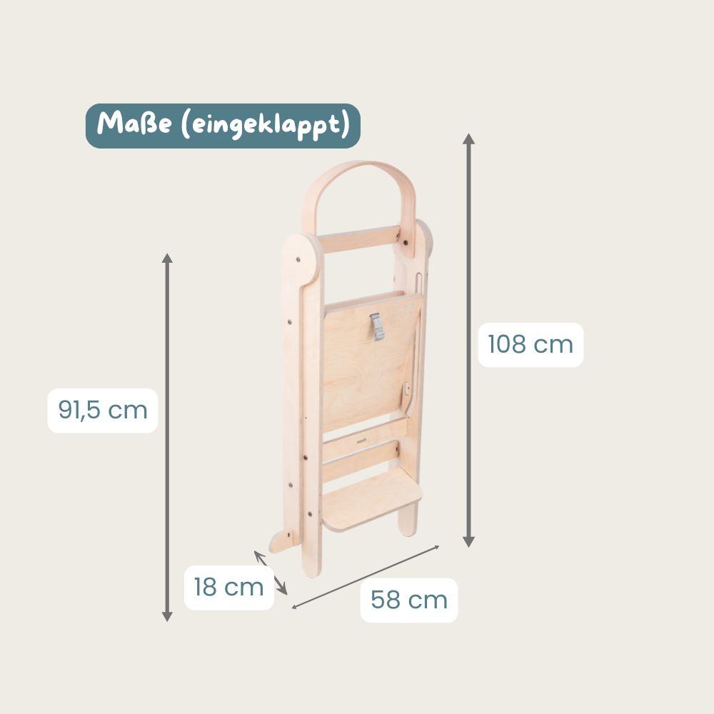 Kreativset: Lernturm klappbar natur  & Kreativsand 900g