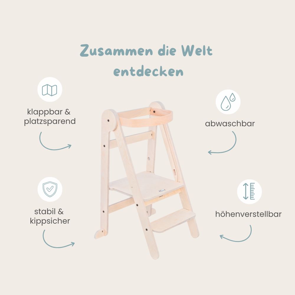 Kreativset: Lernturm klappbar natur  & Kreativsand 900g