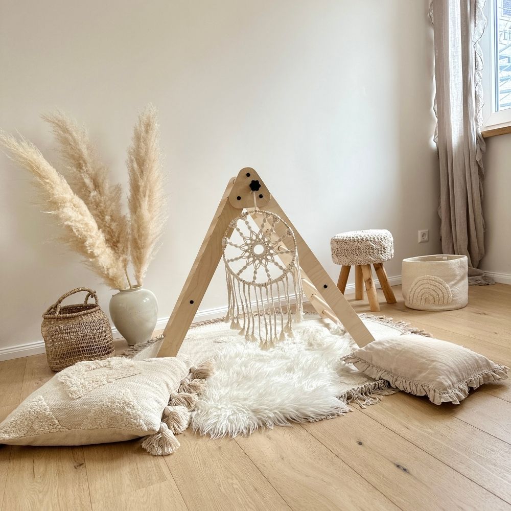 Großes Montessori Kletterdreieck mit Rutsche & Kletterleiter